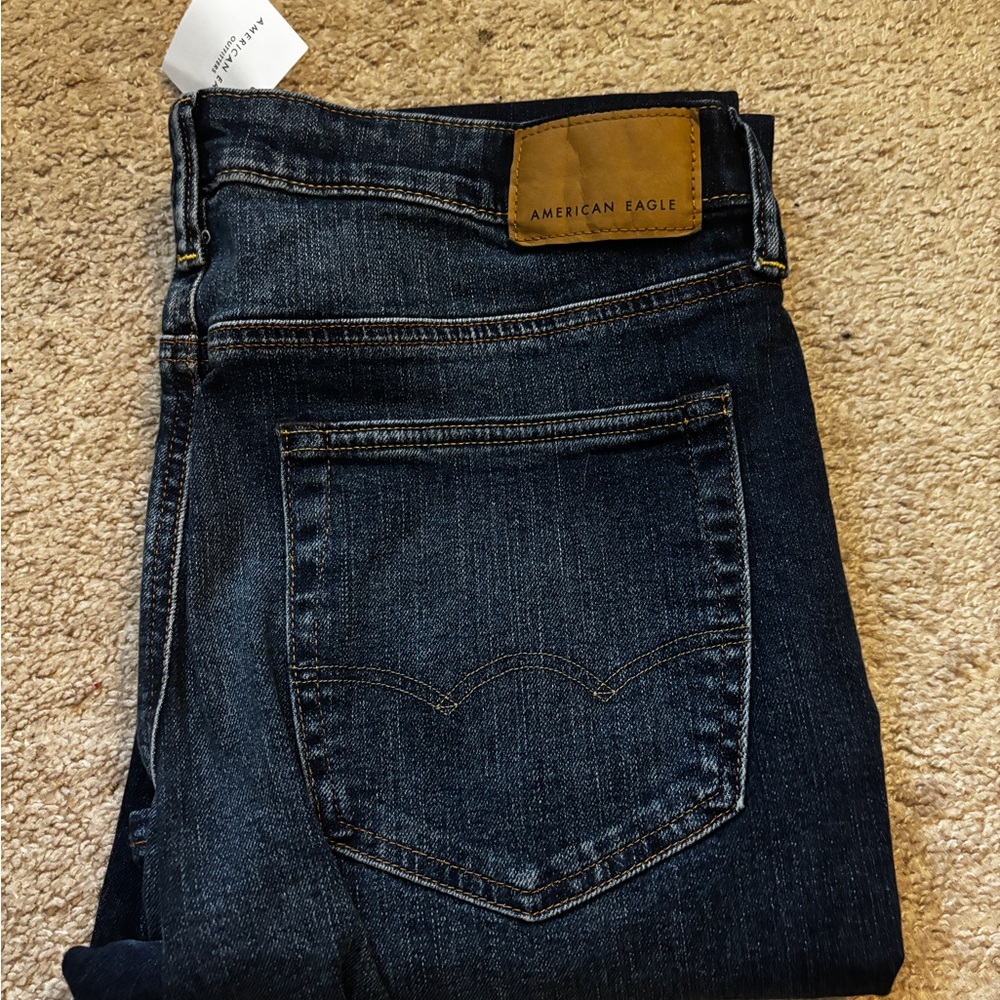 American Eagle Outfitters Men's Dark Blue Original Bootcut Jeans